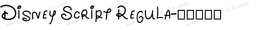 Disney Script Regula字体转换